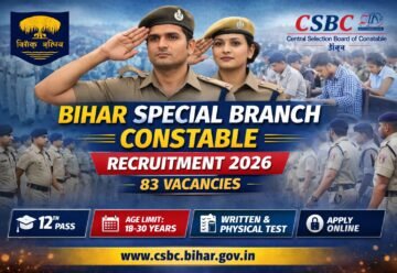 Bihar Special Branch Constable Recruitment 2026