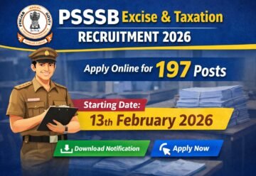 PSSSB Excise and Taxation Inspector Recruitment 2026 Apply Online