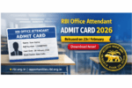 RBI Office Attendant Admit Card 2026