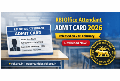 RBI Office Attendant Admit Card 2026