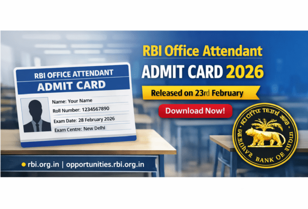 RBI Office Attendant Admit Card 2026
