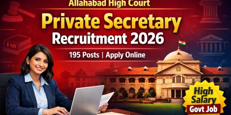 Allahabad High Court Private Secretary Recruitment 2026 notification for 195 posts apply online government job