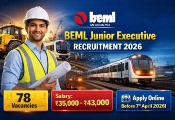 BEML Junior Executive Recruitment 2026