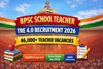 BPSC School Teacher TRE 4.0 Recruitment 2026 46000 Teacher Vacancy Notification