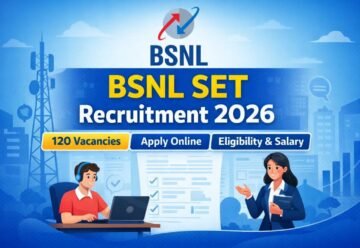 BSNL SET Recruitment 2026 apply online for 120 Senior Executive Trainee posts