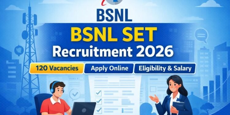 BSNL SET Recruitment 2026 apply online for 120 Senior Executive Trainee posts