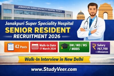 Delhi Senior Resident Vacancy 2026
