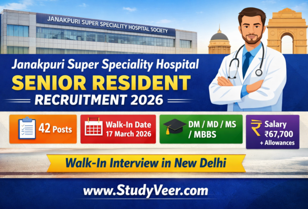 Delhi Senior Resident Vacancy 2026