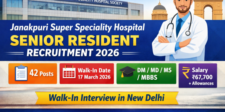 Delhi Senior Resident Vacancy 2026