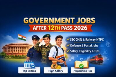 Government Jobs After 12th Pass 2026