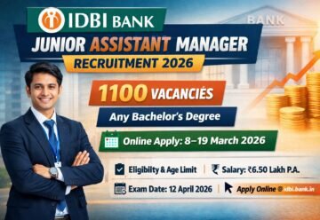 IDBI Bank JAM Recruitment 2026