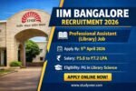 IIM Bangalore Recruitment 2026
