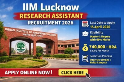 IIM Lucknow Research Assistant Recruitment 2026