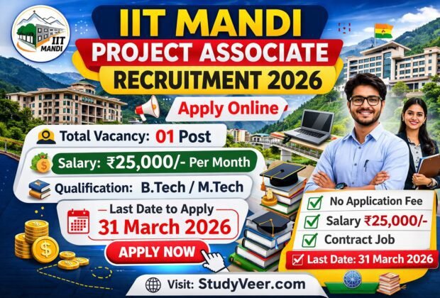 IIT Mandi Project Associate Recruitment 2026