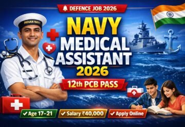 Indian Navy SSR Medical Assistant Recruitment 2026 12th PCB Pass Defence Job Apply Online
