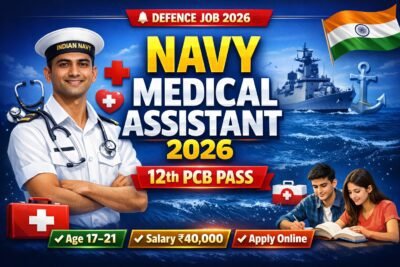 Indian Navy SSR Medical Assistant Recruitment 2026 12th PCB Pass Defence Job Apply Online