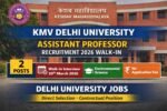 KMV Delhi University Assistant Professor Recruitment 2026
