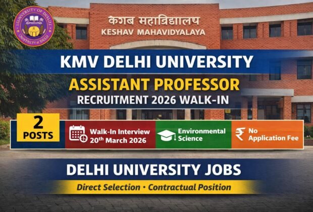 KMV Delhi University Assistant Professor Recruitment 2026