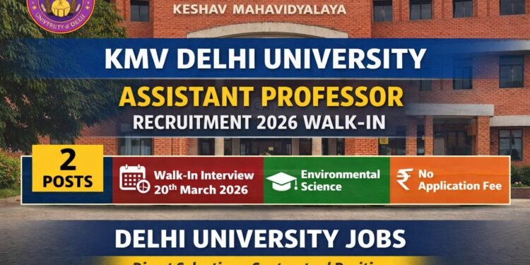 KMV Delhi University Assistant Professor Recruitment 2026