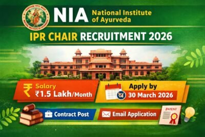 NIA IPR Chair Recruitment 2026