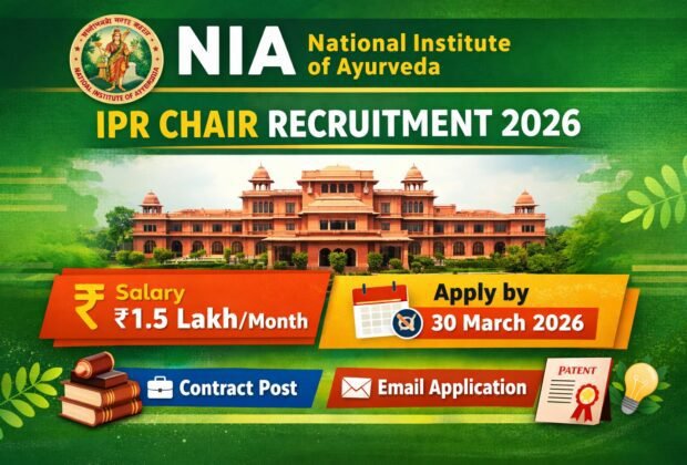 NIA IPR Chair Recruitment 2026