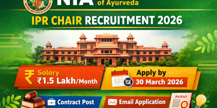 NIA IPR Chair Recruitment 2026