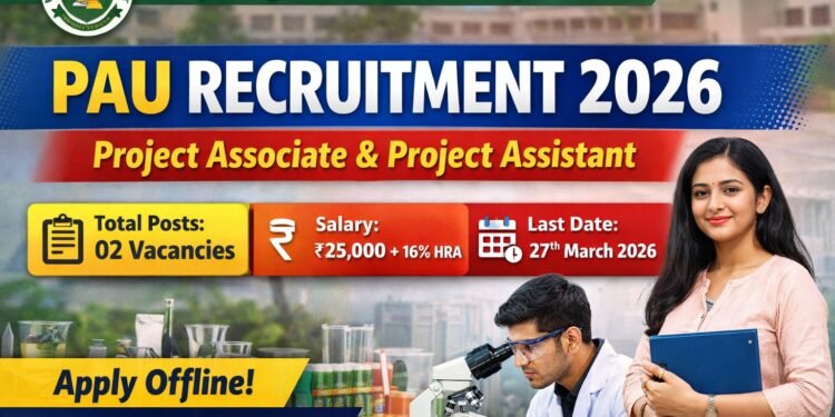 PAU Recruitment 2026