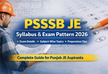 PSSSB JE Syllabus and Exam Pattern 2026 for Punjab Junior Engineer Exam