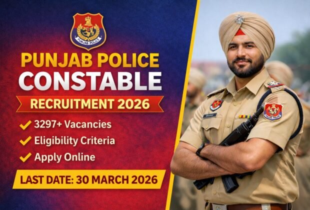 Punjab Police Constable Recruitment 2026 notification vacancy eligibility apply online