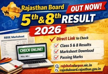 Rajasthan Board 5th & 8th Results 2026