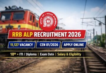 RRB ALP Recruitment 2026 notification for 11127 Assistant Loco Pilot vacancies CEN 01/2026