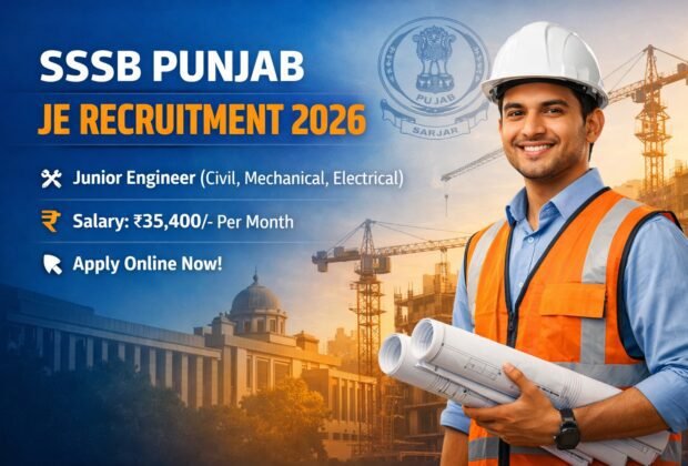 SSSB Punjab Junior Engineer Recruitment 2026 Apply Online