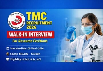 TMC Recruitment 2026 Walk-in Interview