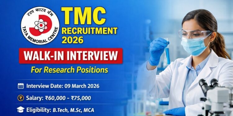 TMC Recruitment 2026 Walk-in Interview