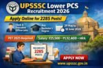 UPSSSC Lower PCS Recruitment 2026