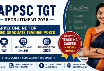 APPSC TGT Recruitment 2026 apply online for 389 trained graduate teacher posts