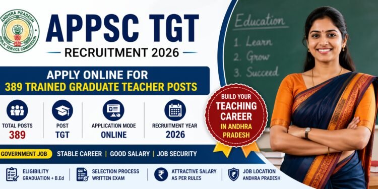 APPSC TGT Recruitment 2026 apply online for 389 trained graduate teacher posts