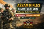 Assam Rifles Recruitment 2026 banner for 117 Havildar Clerk and Rifleman posts apply offline before 11 May 2026