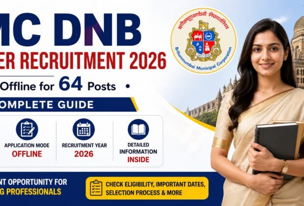 BMC DNB Teacher Recruitment 2026 Apply Offline for 64 Posts Complete Guide