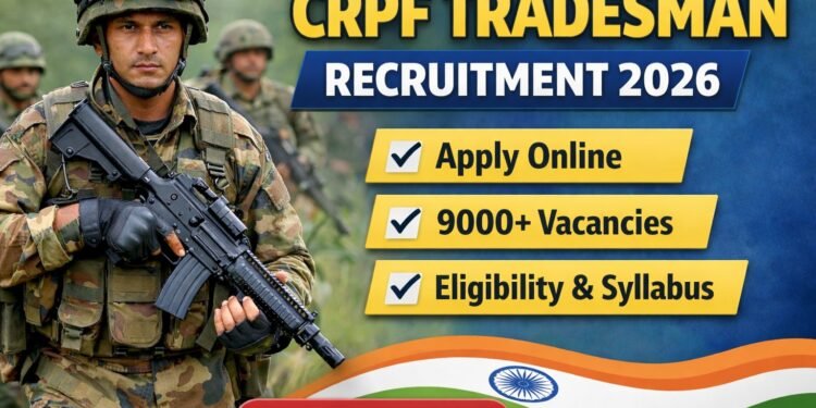CRPF Tradesman Recruitment 2026 Apply Online Vacancy Eligibility Details