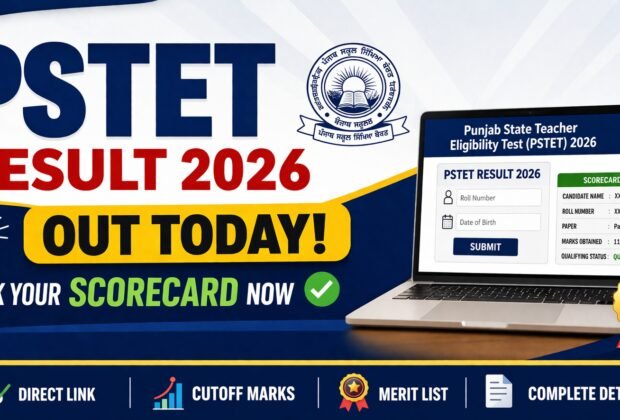 PSTET Result 2026 out today check scorecard link cut off marks merit list Punjab TET result