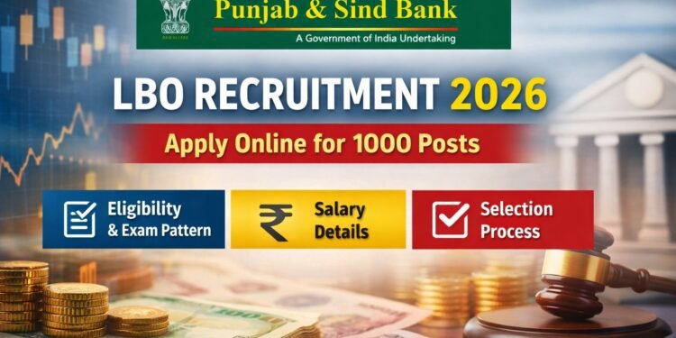 Punjab and Sind Bank LBO Recruitment 2026 apply online for 1000 posts notification eligibility salary details