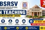 SLBSRSV Non Teaching Recruitment 2026 apply online for 33 LDC Stenographer MTS vacancy last date 21 May 2026