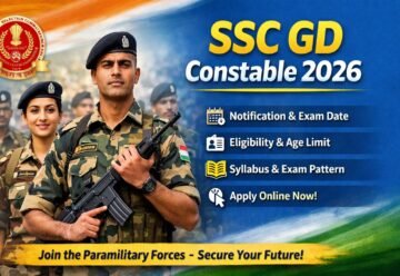 SSC GD Constable 2026 Notification banner with exam date eligibility syllabus and apply online details