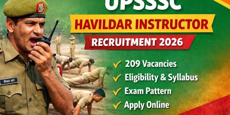 UPSSSC Havildar Instructor Recruitment 2026 notification apply online eligibility syllabus exam pattern
