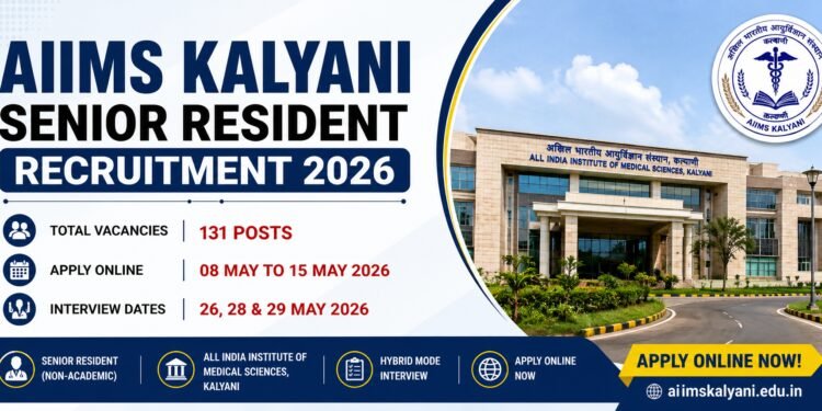 AIIMS Kalyani Senior Resident Recruitment 2026 Apply Online for 131 Senior Resident Posts