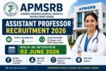 APMSRB Assistant Professor Recruitment 2026 notification for 8 Assistant Professor vacancies with walk-in interview details