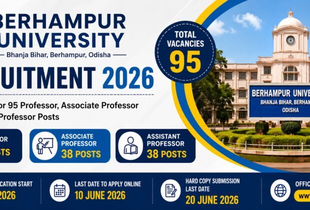 Berhampur University Recruitment 2026 Apply Online for 95 Professor Associate Professor and Assistant Professor Posts