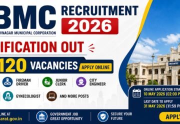 BMC Recruitment 2026 notification image for 120 Fireman Clerk Driver and Bhavnagar Municipal Corporation posts