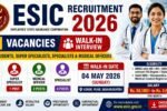 ESIC Recruitment 2026 notification for Senior Residents Specialists Medical Officer 21 vacancies